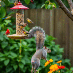 Keep squirrels off bird feeders