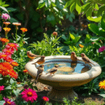 Bird bath depth