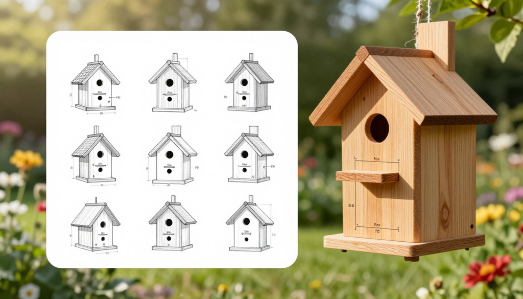 Birdhouse size chart for backyard birds