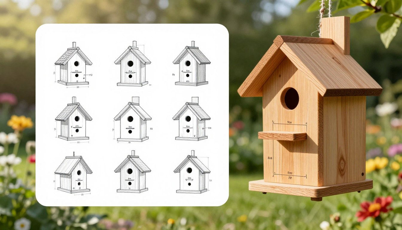 Birdhouse size chart for backyard birds